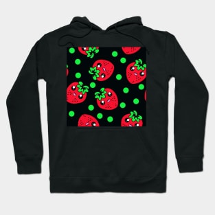 Stawberry Black Hoodie